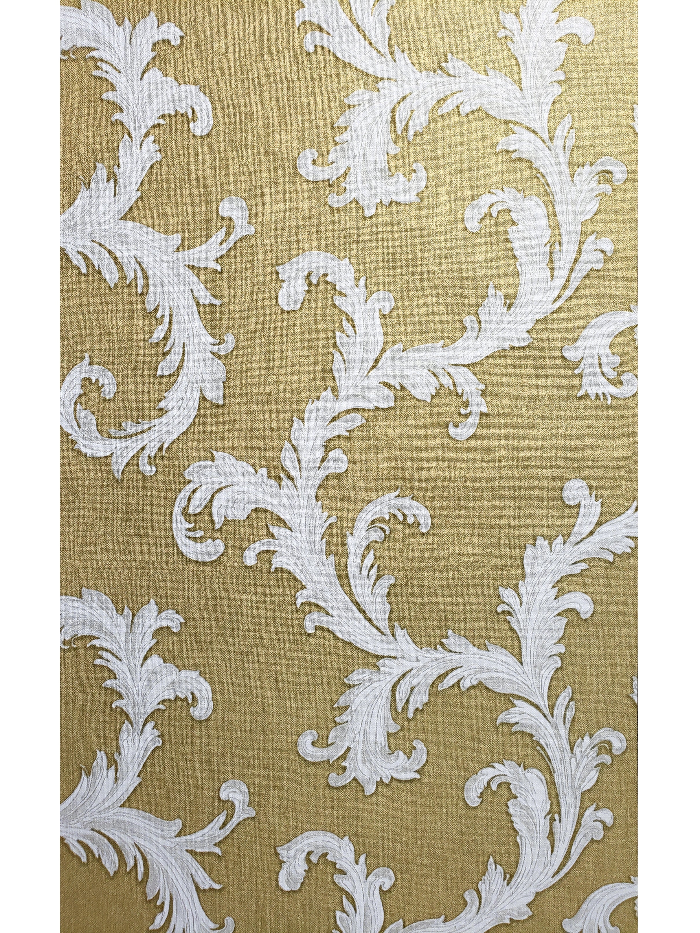 Gold And White Damask Wallpaper Oceania Damask Wallpaper • Ocean