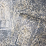 330008 Wallpaper Rustic Blue faux vintage Old Rug carpet Textured Moroccan Boho