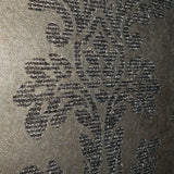 800030 Wallpaper gray Brass Metallic textured Victorian Glass beads Damask - wallcoveringsmart