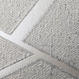 WM4228001 Wallpaper Gray Silver Metallic Textured Geometric Triangle Glitter - wallcoveringsmart