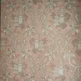 8578-02 Wallpaper Oriental Scenic Asian Orange Copper Gold Metallic textured - wallcoveringsmart