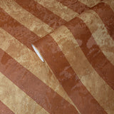 300065 Gold Cooper Bronze Stripe Portofino Wallpaper