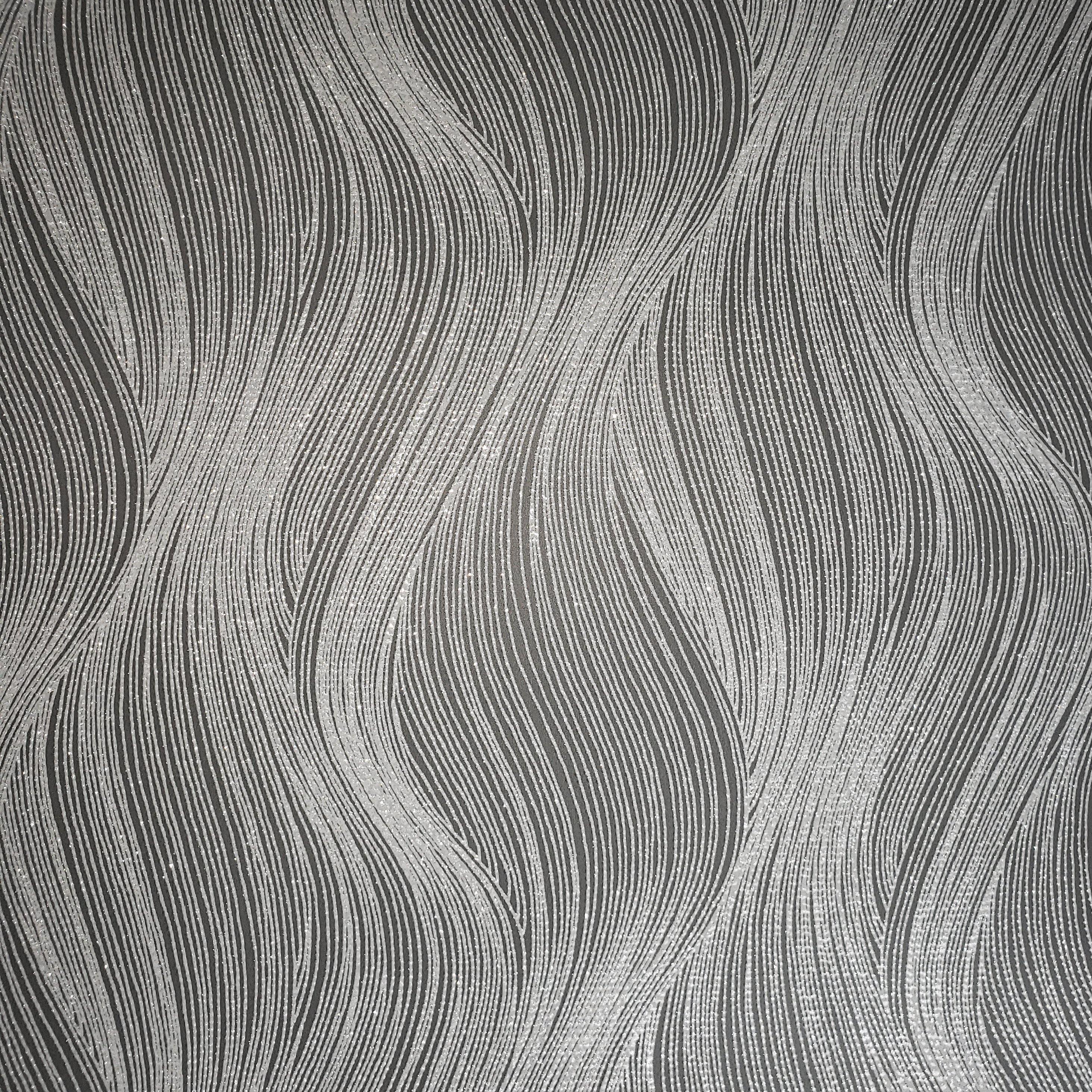 Black Wavy Lines Wallpaper
