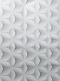WM0196042101 Contemporary Wallpaper gray White geometric Triangles Optic Illusion 3D - wallcoveringsmart