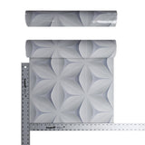 WM0196042101 Contemporary Wallpaper gray White geometric Triangles Optic Illusion 3D - wallcoveringsmart