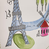 WM0169610501 Fun Paris Fashion Glitter White Girl Travel Wallpaper - wallcoveringsmart