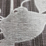 135015 Ombre Plaid Wallpaper charcoal black gray silver Metallic Textured vine Leaves 3D - wallcoveringsmart
