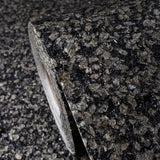 M4025 Modern Black Gray Natural Mica rustic Big Chip Wallpaper Plain