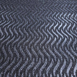 I243 Natural Mica Vermiculite charcoal Gray silver metallic wave lines Wallpaper - wallcoveringsmart