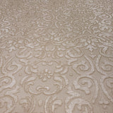 8561-12 Victorian Damask Coffee beige Tan Cream Metallic Textured Wallpaper