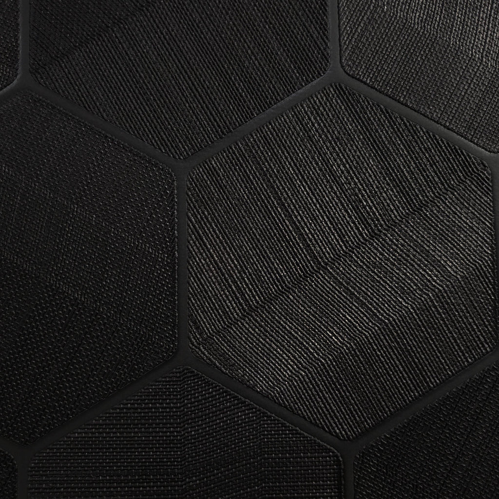 Z44801 Hexagon Feature Black textured Wallpaper 3D Geometr