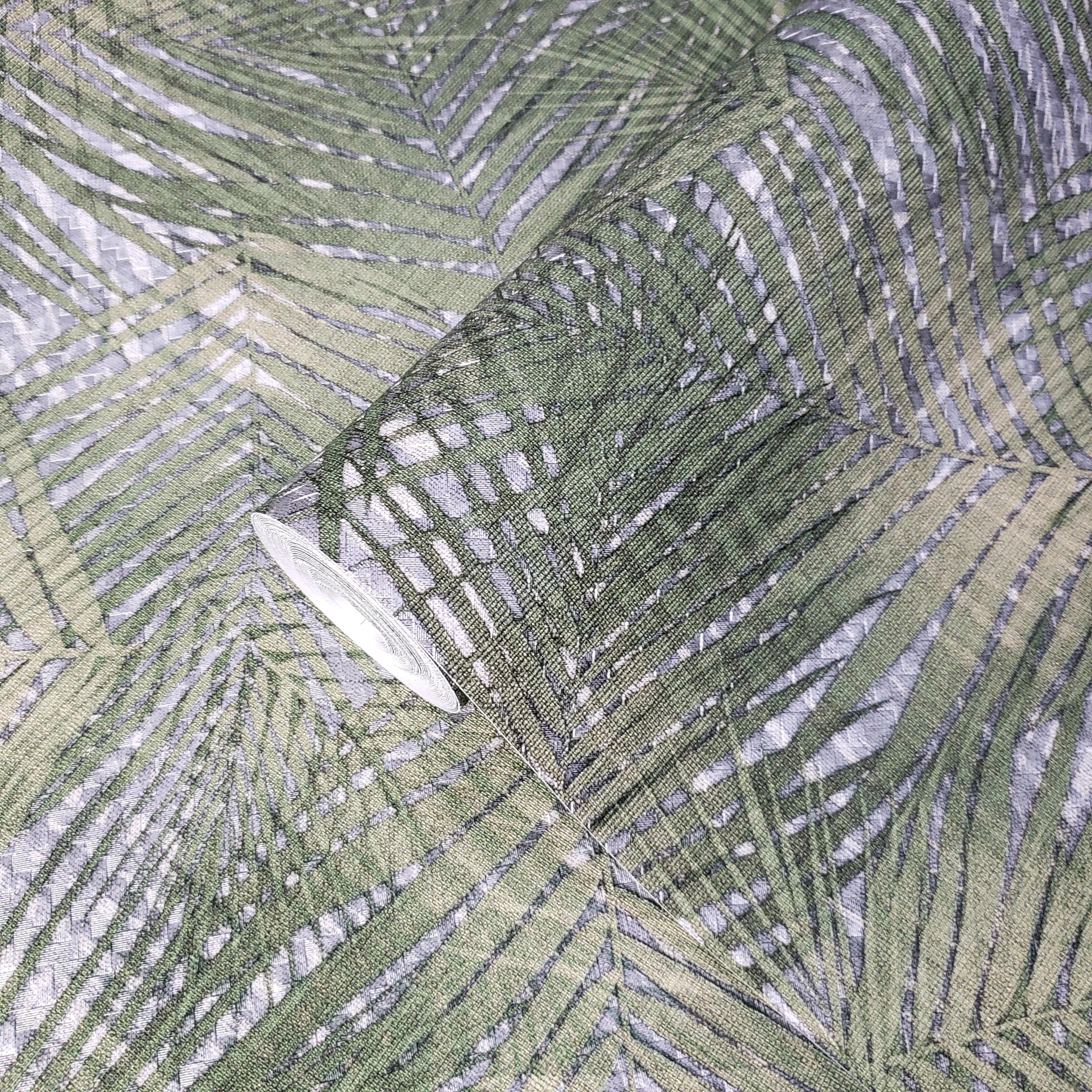 Z44850 Palm Leaves Leaf Tropical Green Grey Lamborghini Wallpaper