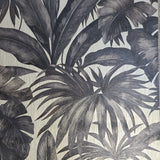 96240-1 Giungla Brass Gold Black Banana Leaf Palm Leaves Wallpaper