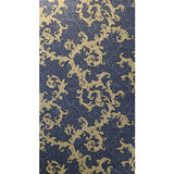 96231-6 Versace Calligraphy Black Gray Gold Barocco Designer Wallpaper line