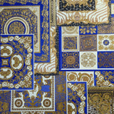 Square piece of Versace Home wallpaper 37048-1 pattern barocco blue