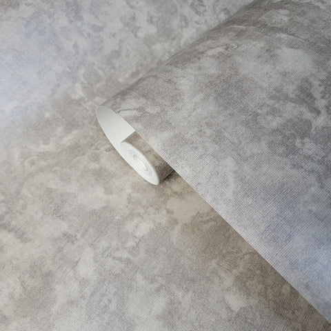 235029 Portofino Plain satin gray taupe faux concrete Wallpaper