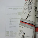 37846-2 Karl Lagerfeld Sketch Fashion Red Wallpaper