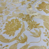 38706-4 Floral Barocco Gold White Textured Versace Wallpaper
