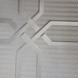 Z21101 Hexagon trellis silver metallic wicker bamboo Textured geometric wallpaper