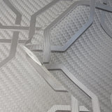 Z21101 Hexagon trellis silver metallic wicker bamboo Textured geometric wallpaper