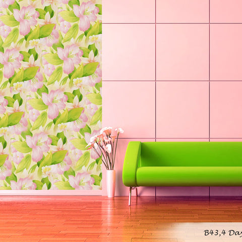 Floral Tropical Bright Flower Wallpaper