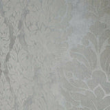 235027 Portofino Flocking gray silver Metallic Flocked damask velvet Wallpaper 