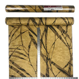 300006 Gold Palm Leaf Abstract Portofino Wallpaper