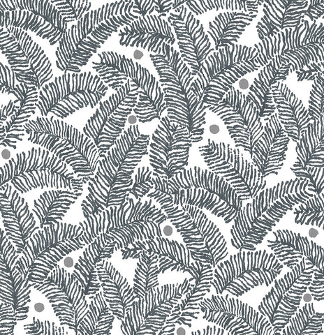 2969-26035 Athina Grey Fern Wallpaper