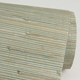 2972-65437 Jeong Teal Knotted Weave Grasscloth Wallpaper
