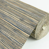 2972-86111 Shuang Teal Handmade Grasscloth Wallpaper