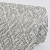 2972-86146 Hui Grey Paper Weave Grasscloth Wallpaper