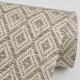 2972-86149 Hui Mauve Paper Weave Grasscloth Wallpaper