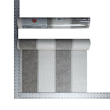 Z63028 Zambaiti Striped Gray black faux fabric textured lines stripes Wallpaper