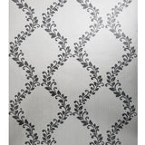 305030 Glitter Embossed White Silver Grey Diamond Floral Wallpaper