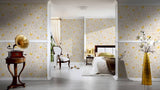 34325-3 Butterfly Barocco Beige Yellow Off-white Wallpaper - wallcoveringsmart