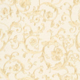 34326-1 Butterfly Barocco Cream Gold Off-white Wallpaper - wallcoveringsmart