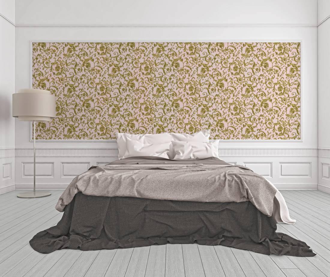 34326-2 Butterfly Barocco Gold Black Wallpaper – wallcoveringsmart