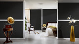 34327-3 Plain Solid Color Silver Black Wallpaper - wallcoveringsmart