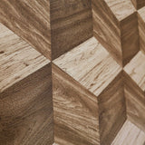 WMNF23212301 brown geometric cube 3D illusion textured Wallpaper