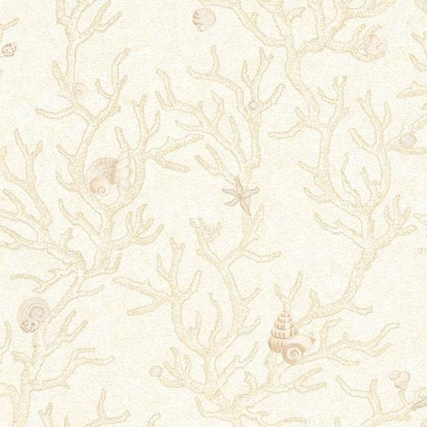 34496-1 Les Etoiles De La Mer Beige Cream Wallpaper - wallcoveringsmart