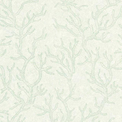 34497-3 Les Etoiles De La Mer Mint White Wallpaper - wallcoveringsmart