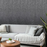 WMNF23206501 Faux Oriented Strand Board charcoal Black textured Wallpaper