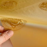 34862-4 Versace Medusa Face Vanitas Motif Gold Textured Wallpaper