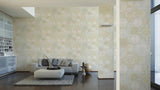 34901-2 Les Etoiles De La Mer Gold Light Blue White Wallpaper - wallcoveringsmart