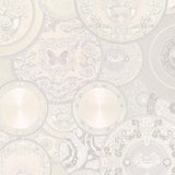 34901-4 Les Etoiles De La Mer Gray White Silver Plates Versace Wallpaper - wallcoveringsmart