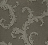 76064 Fossil Gray Woven Textured Royal Victorian Wallpaper