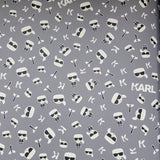 37843-2 Karl Lagerfeld Logo Ikonik Fashion Designer Gray Wallpaper