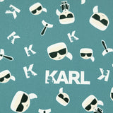 37843-6 Karl Lagerfeld Logo Ikonik Fashion Designer Teal Wallpaper
