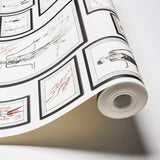 37846-3 Karl Lagerfeld Sketch Fashion White Wallpaper