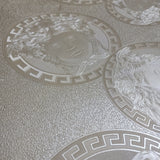 38461-3 Versace Platinum Metallic Medusa Wallpaper